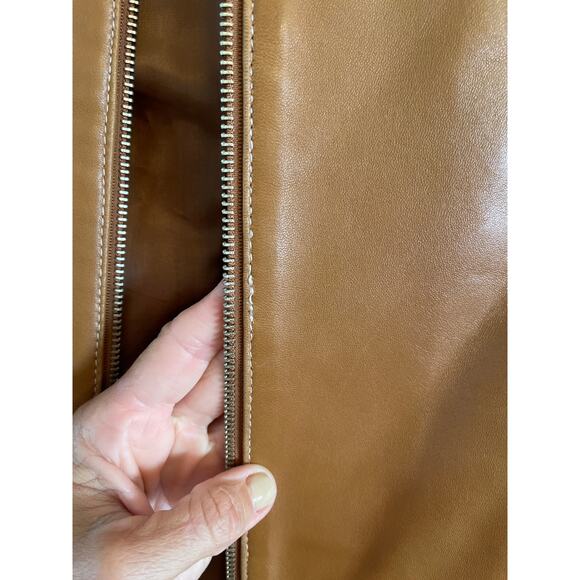 Michael Kors zip front lambskin, leather jacket, medium - Picture 11 of 12